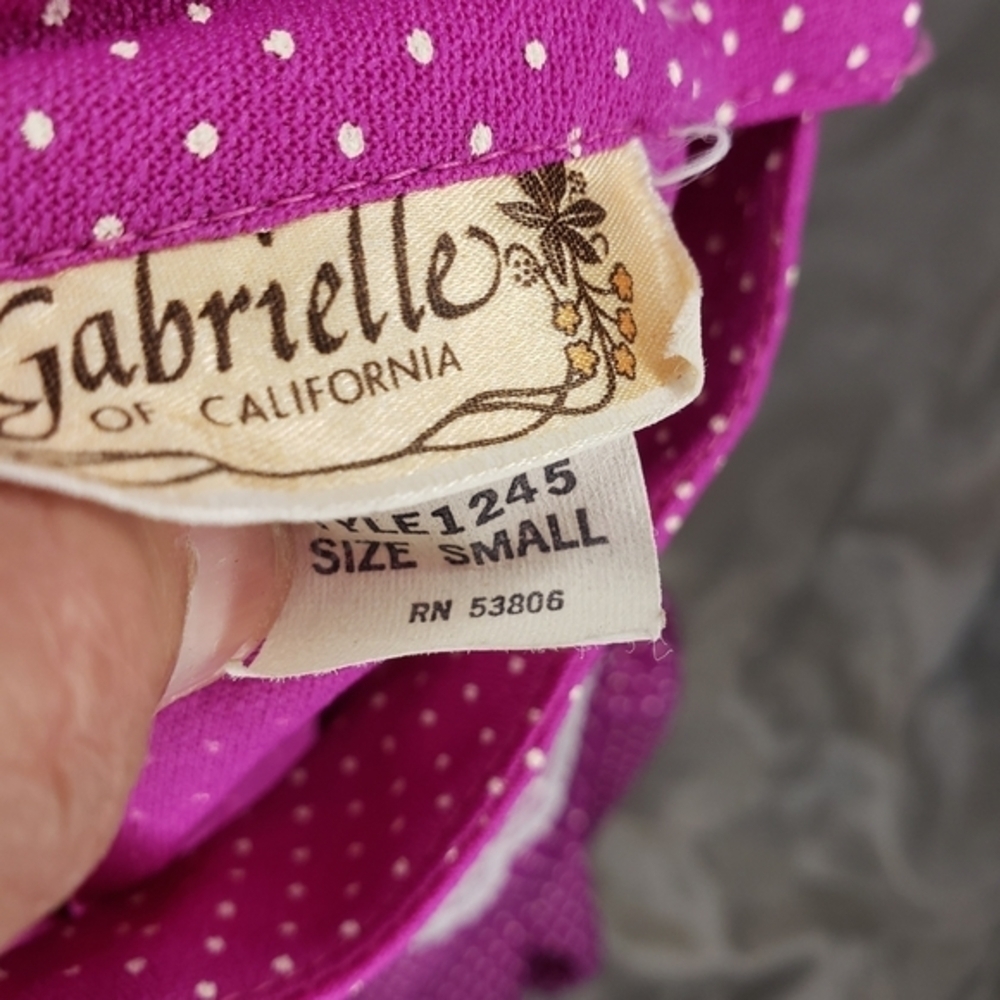 1970s‎ Vintage Hot pink Polka Dot Top - Picture 7 of 7